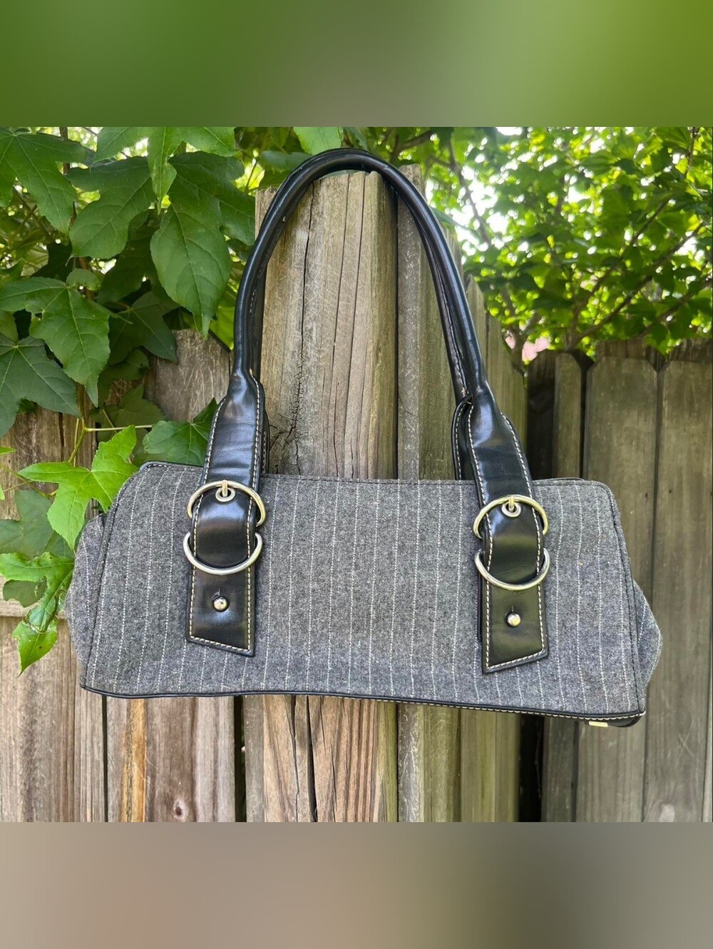 Apt.9 Pinstripe Baguette Purse